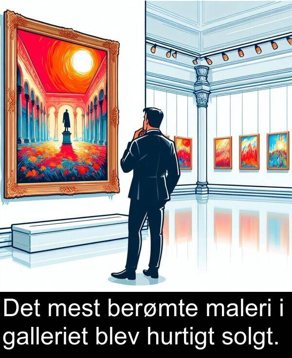 maleri: Det mest berømte maleri i galleriet blev hurtigt solgt.