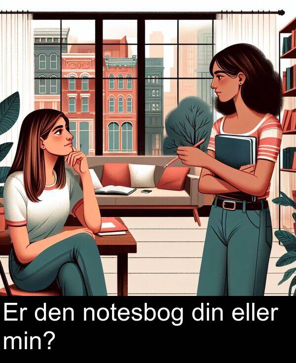 din: Er den notesbog din eller min?