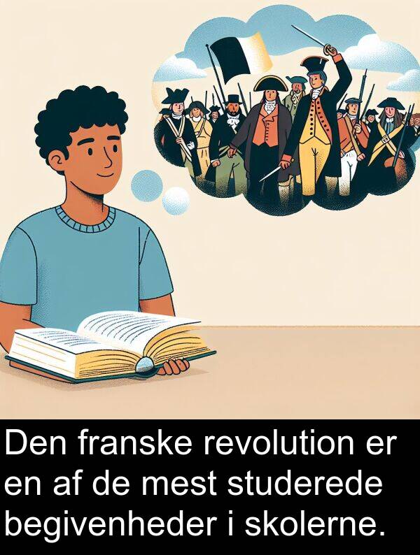 franske: Den franske revolution er en af de mest studerede begivenheder i skolerne.