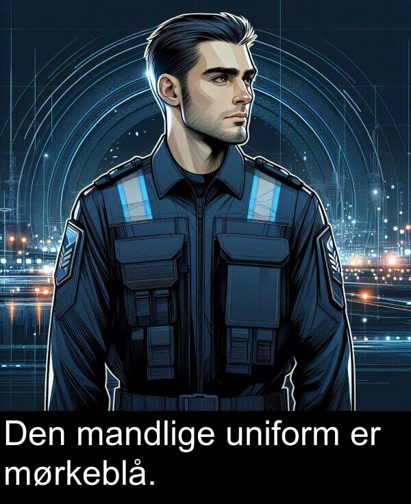 mandlige: Den mandlige uniform er mørkeblå.