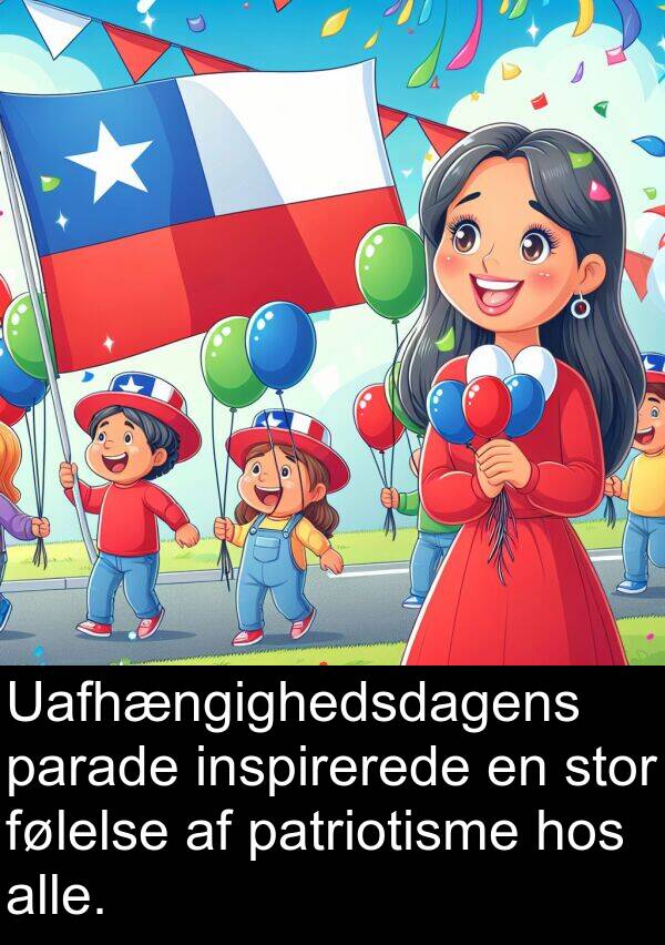 parade: Uafhængighedsdagens parade inspirerede en stor følelse af patriotisme hos alle.