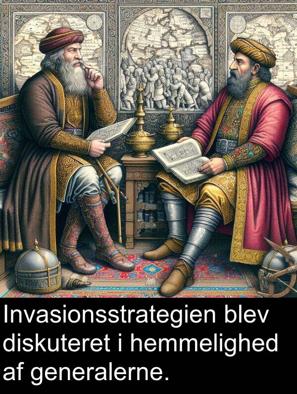 diskuteret: Invasionsstrategien blev diskuteret i hemmelighed af generalerne.