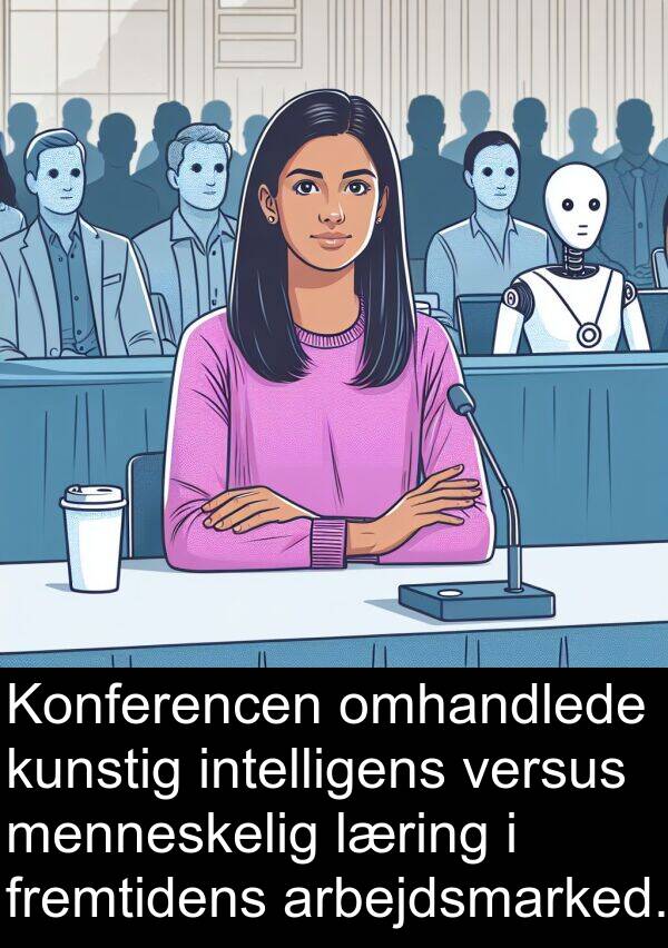 versus: Konferencen omhandlede kunstig intelligens versus menneskelig læring i fremtidens arbejdsmarked.