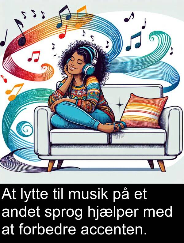 accenten: At lytte til musik på et andet sprog hjælper med at forbedre accenten.