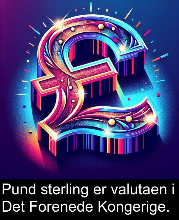 valutaen: Pund sterling er valutaen i Det Forenede Kongerige.