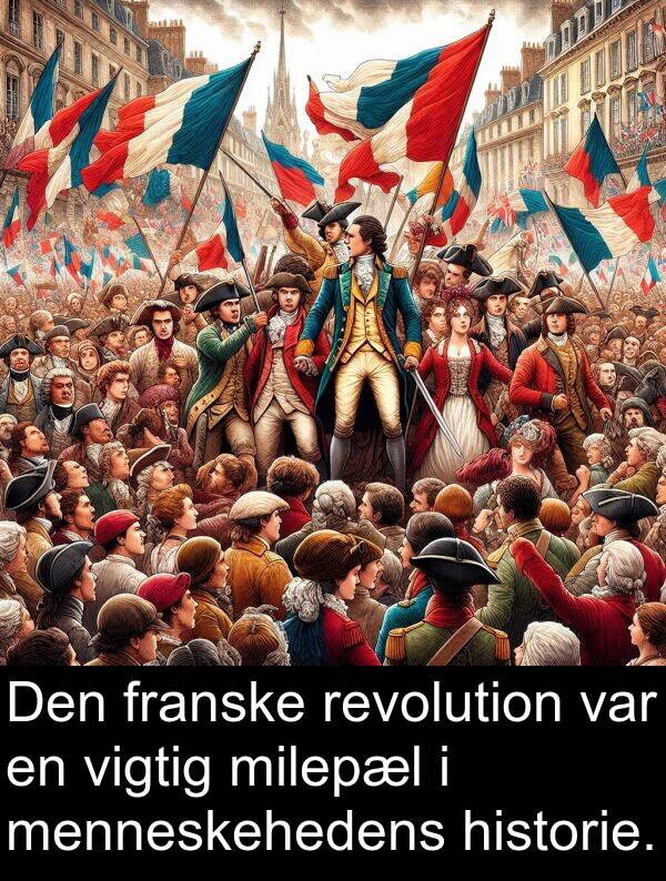 historie: Den franske revolution var en vigtig milepæl i menneskehedens historie.