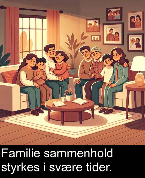 sammenhold: Familie sammenhold styrkes i svære tider.