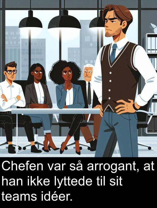 sit: Chefen var så arrogant, at han ikke lyttede til sit teams idéer.