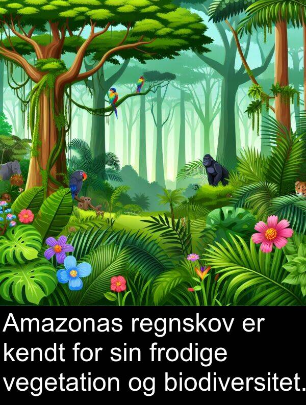 vegetation: Amazonas regnskov er kendt for sin frodige vegetation og biodiversitet.