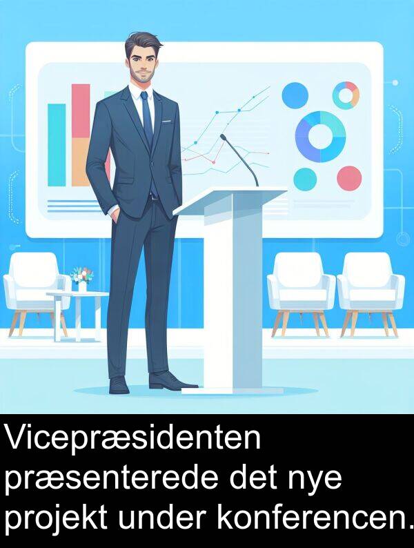 projekt: Vicepræsidenten præsenterede det nye projekt under konferencen.