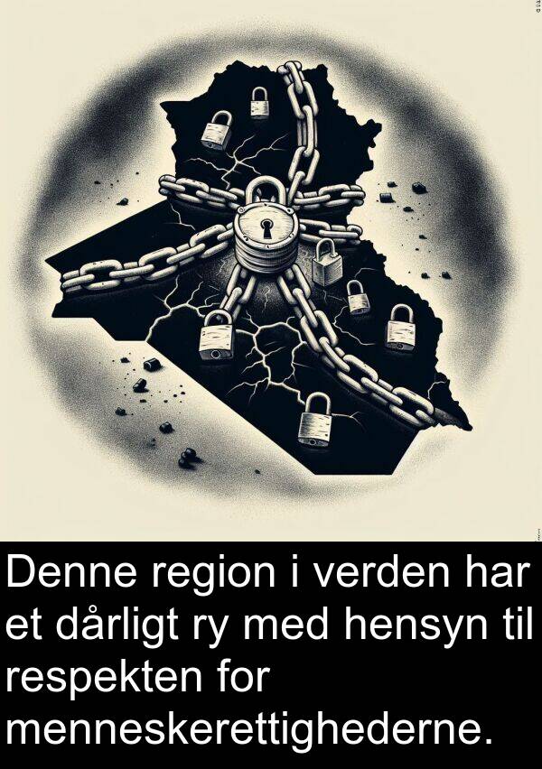 hensyn: Denne region i verden har et dårligt ry med hensyn til respekten for menneskerettighederne.