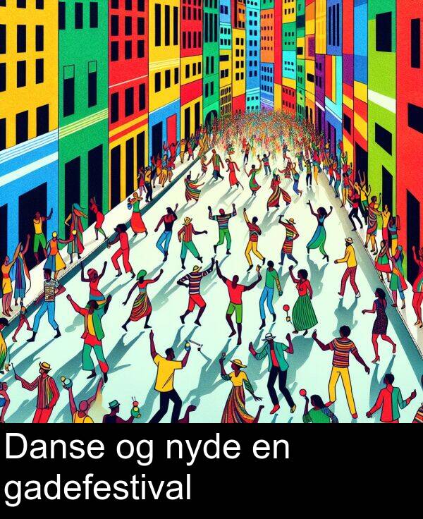 nyde: Danse og nyde en gadefestival