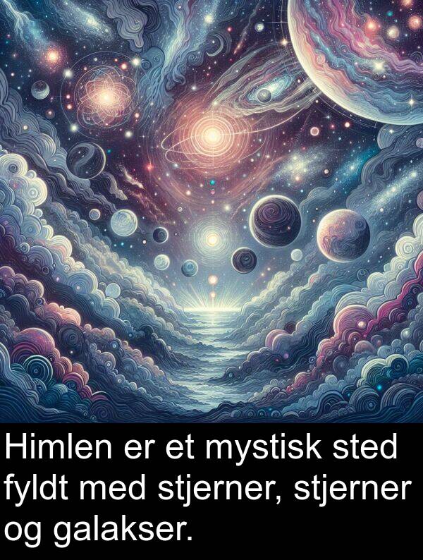 galakser: Himlen er et mystisk sted fyldt med stjerner, stjerner og galakser.