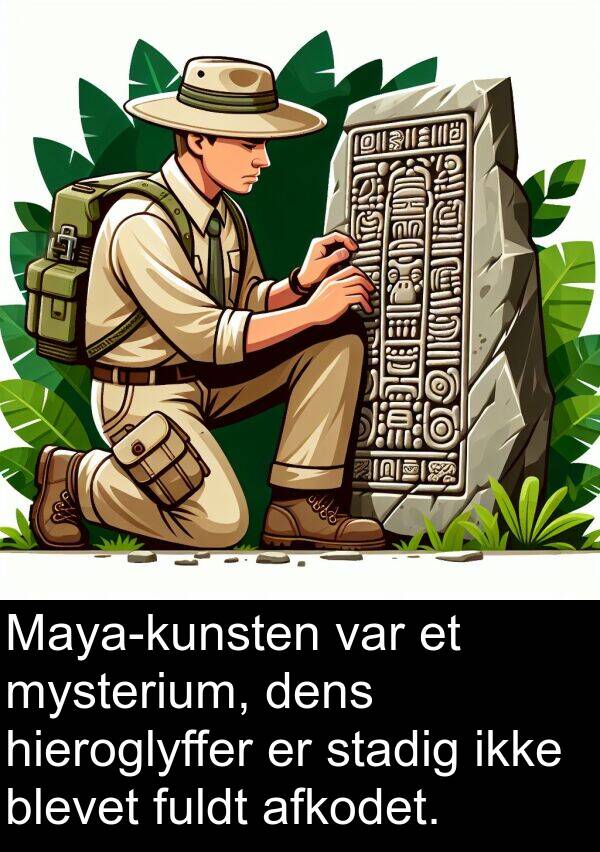 mysterium: Maya-kunsten var et mysterium, dens hieroglyffer er stadig ikke blevet fuldt afkodet.