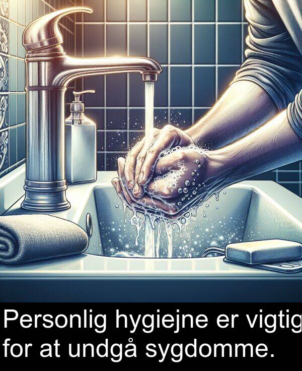 vigtig: Personlig hygiejne er vigtig for at undgå sygdomme.