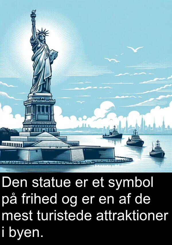 frihed: Den statue er et symbol på frihed og er en af de mest turistede attraktioner i byen.