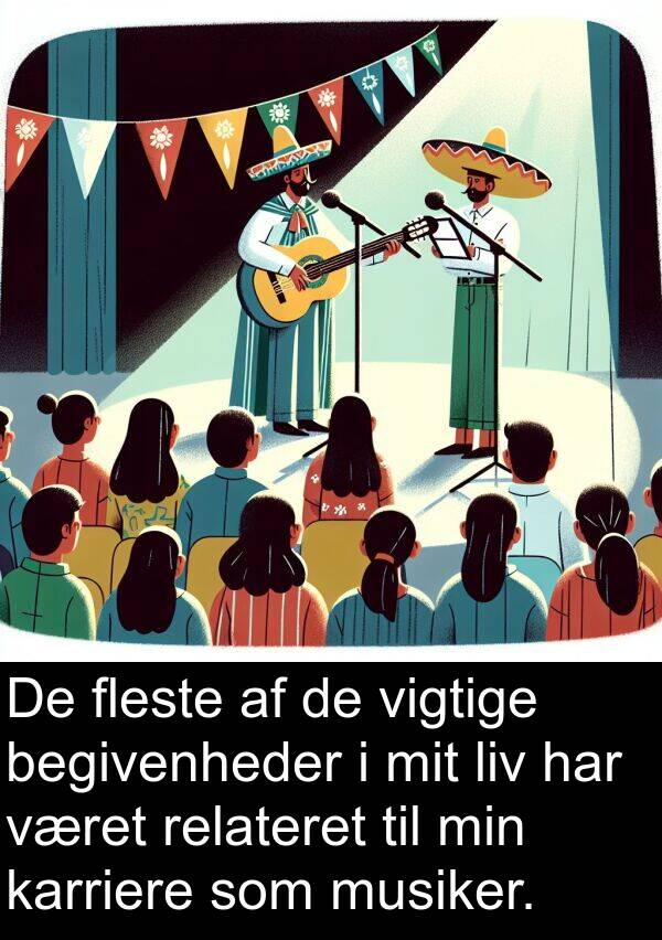 karriere: De fleste af de vigtige begivenheder i mit liv har været relateret til min karriere som musiker.