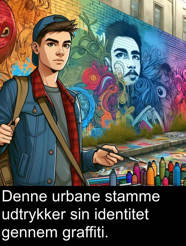 gennem: Denne urbane stamme udtrykker sin identitet gennem graffiti.