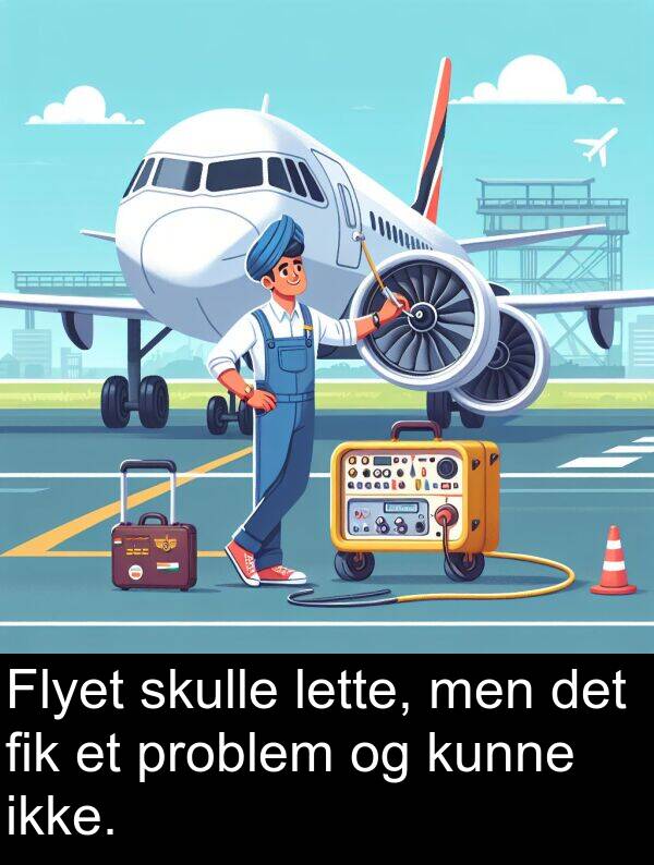 fik: Flyet skulle lette, men det fik et problem og kunne ikke.