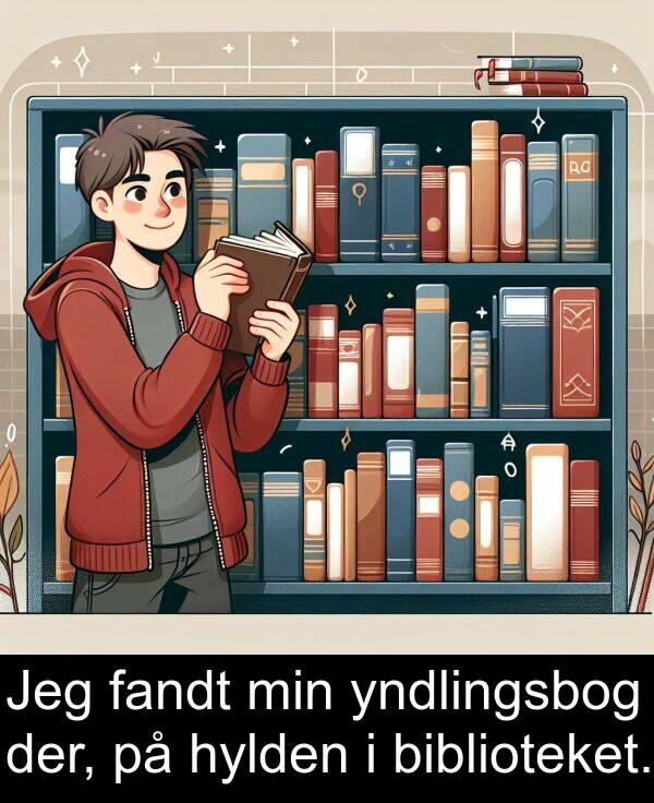 fandt: Jeg fandt min yndlingsbog der, på hylden i biblioteket.