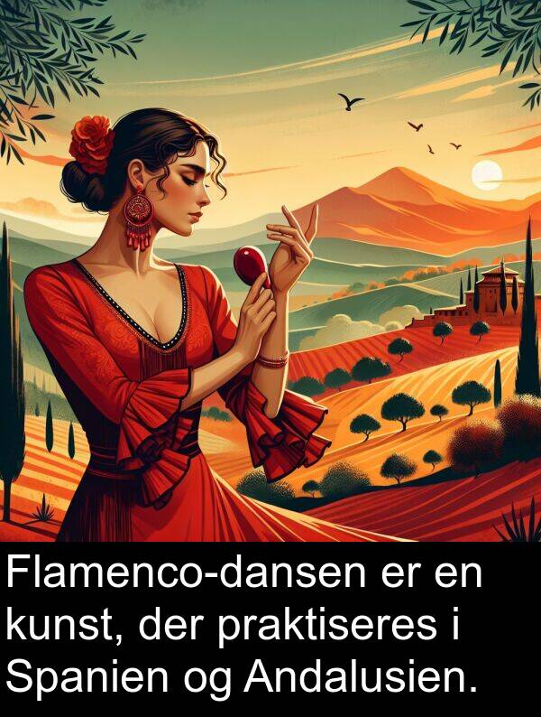 kunst: Flamenco-dansen er en kunst, der praktiseres i Spanien og Andalusien.