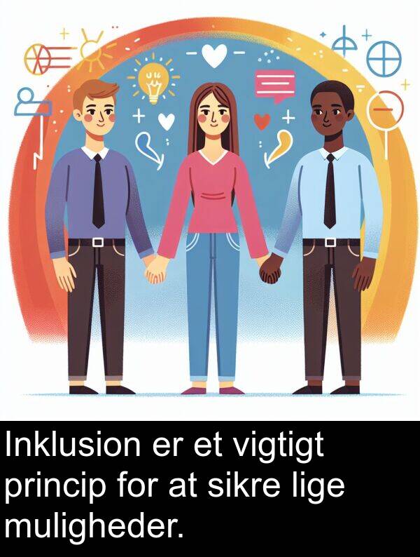 lige: Inklusion er et vigtigt princip for at sikre lige muligheder.