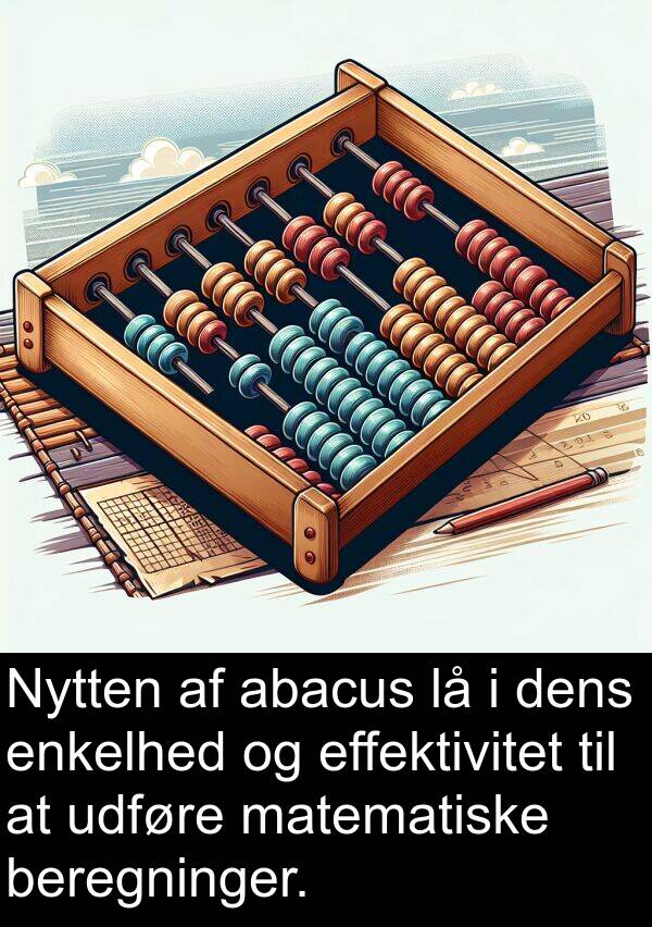 matematiske: Nytten af abacus lå i dens enkelhed og effektivitet til at udføre matematiske beregninger.