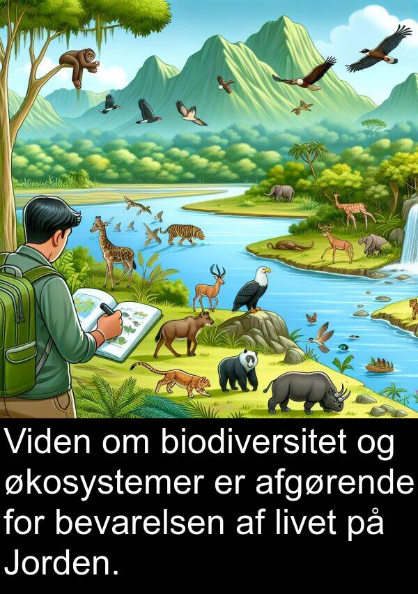 økosystemer: Viden om biodiversitet og økosystemer er afgørende for bevarelsen af livet på Jorden.