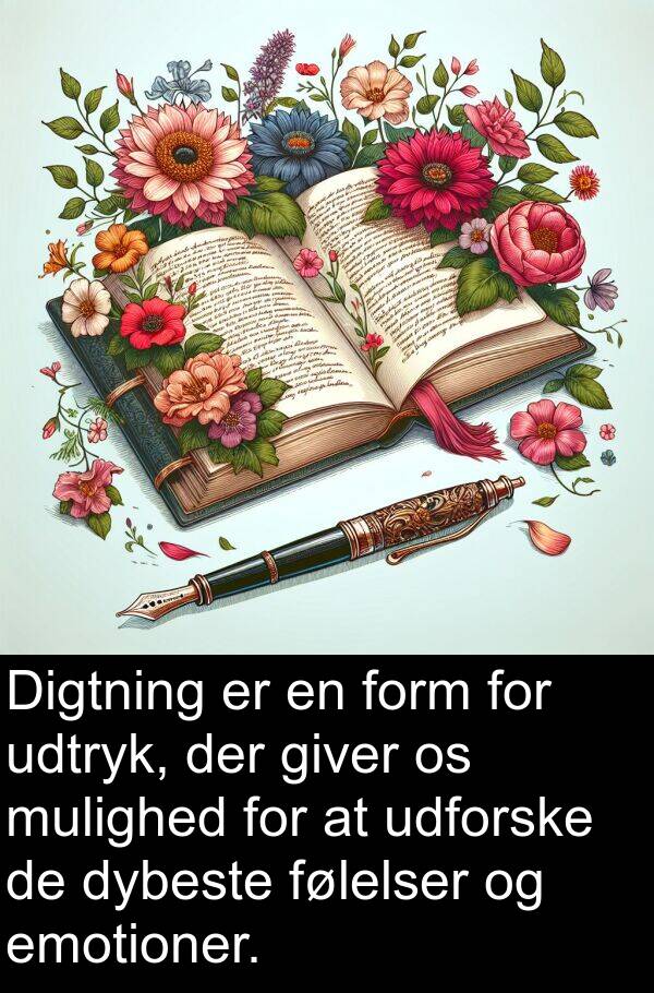 giver: Digtning er en form for udtryk, der giver os mulighed for at udforske de dybeste følelser og emotioner.