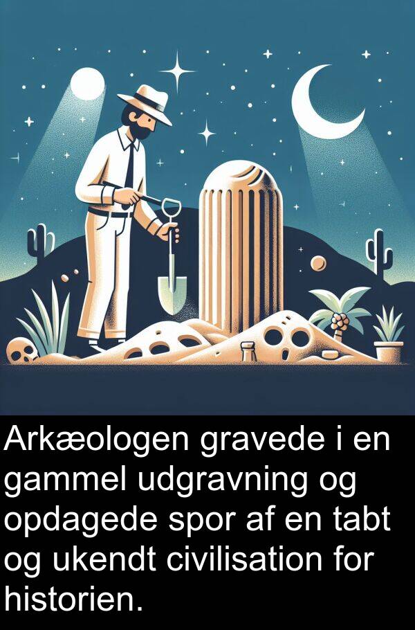 civilisation: Arkæologen gravede i en gammel udgravning og opdagede spor af en tabt og ukendt civilisation for historien.