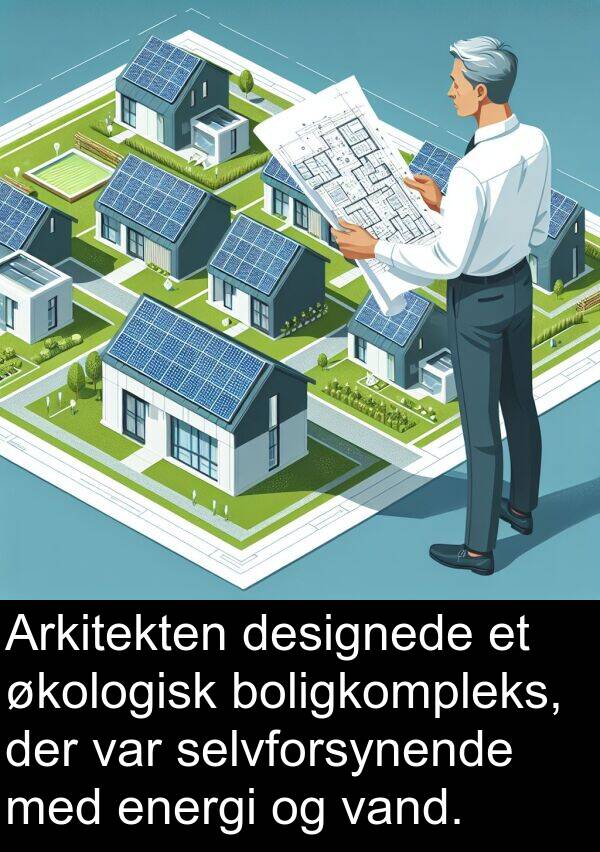 designede: Arkitekten designede et økologisk boligkompleks, der var selvforsynende med energi og vand.