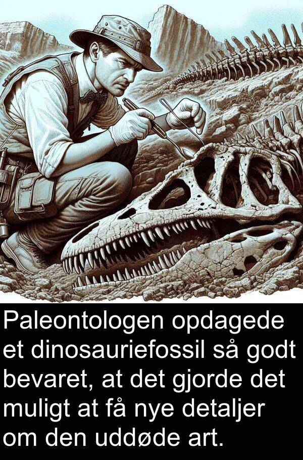 opdagede: Paleontologen opdagede et dinosauriefossil så godt bevaret, at det gjorde det muligt at få nye detaljer om den uddøde art.