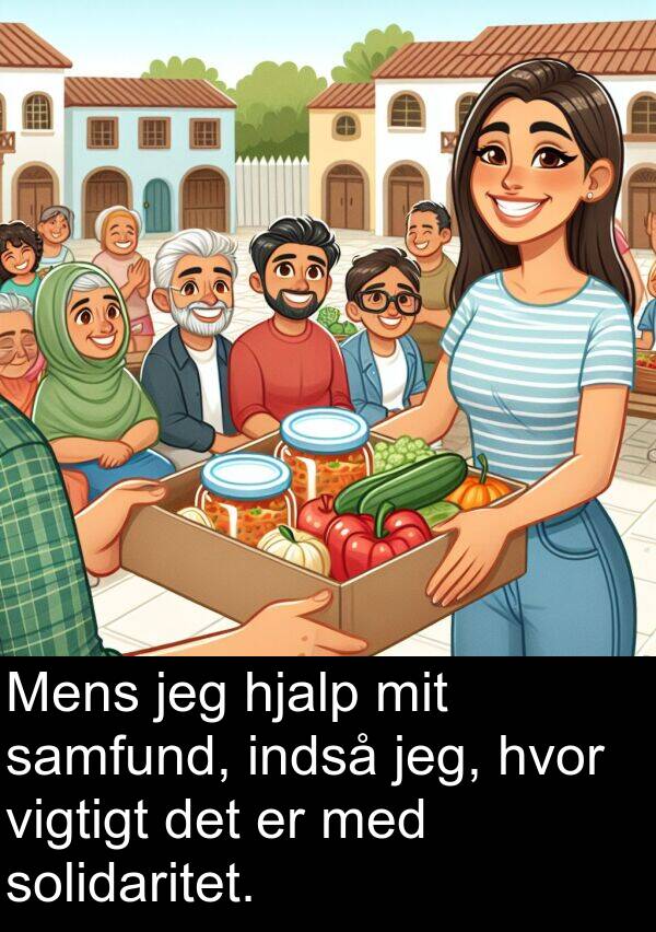 samfund: Mens jeg hjalp mit samfund, indså jeg, hvor vigtigt det er med solidaritet.