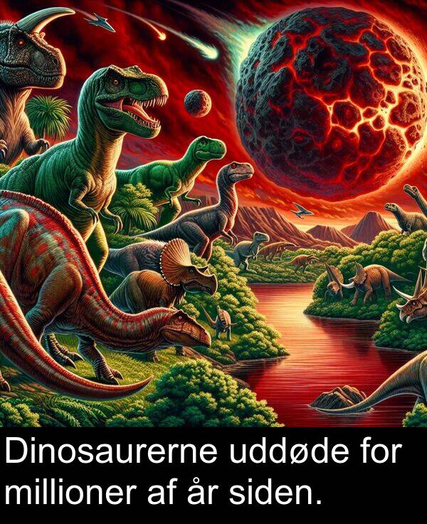 for: Dinosaurerne uddøde for millioner af år siden.