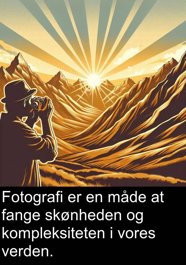 fange: Fotografi er en måde at fange skønheden og kompleksiteten i vores verden.