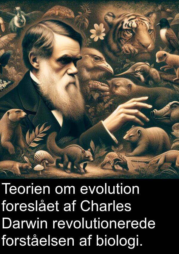 foreslået: Teorien om evolution foreslået af Charles Darwin revolutionerede forståelsen af biologi.