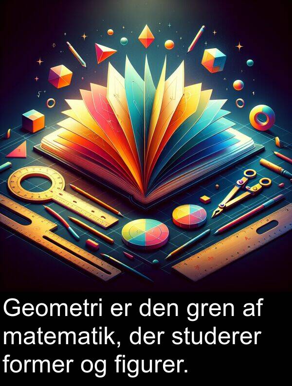 matematik: Geometri er den gren af matematik, der studerer former og figurer.