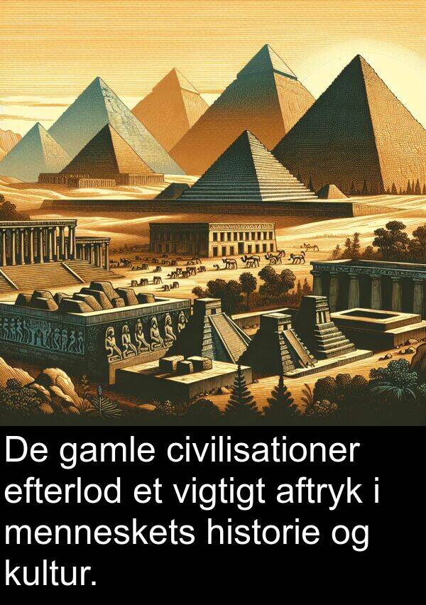 civilisationer: De gamle civilisationer efterlod et vigtigt aftryk i menneskets historie og kultur.