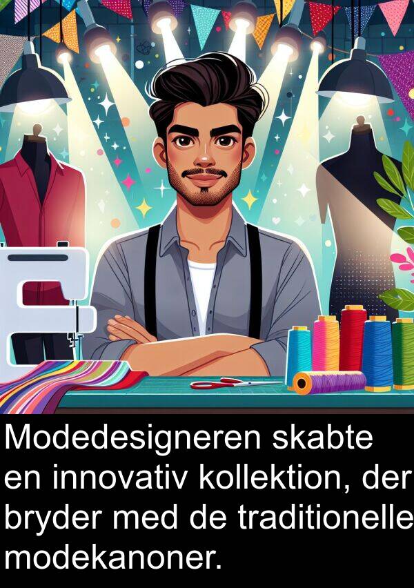 bryder: Modedesigneren skabte en innovativ kollektion, der bryder med de traditionelle modekanoner.