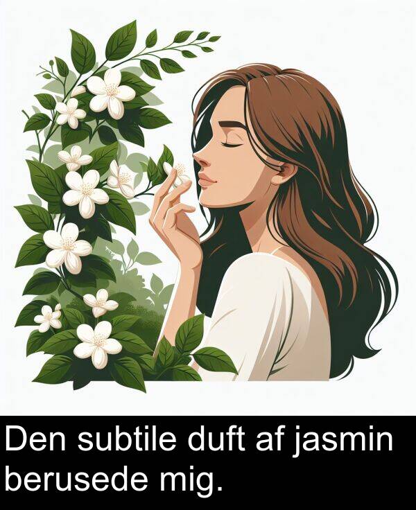 jasmin: Den subtile duft af jasmin berusede mig.