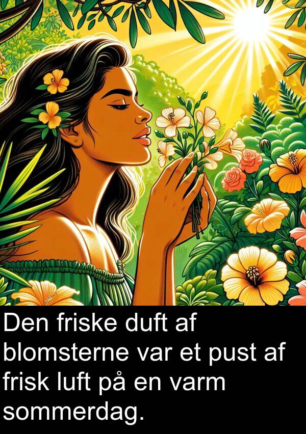 varm: Den friske duft af blomsterne var et pust af frisk luft på en varm sommerdag.