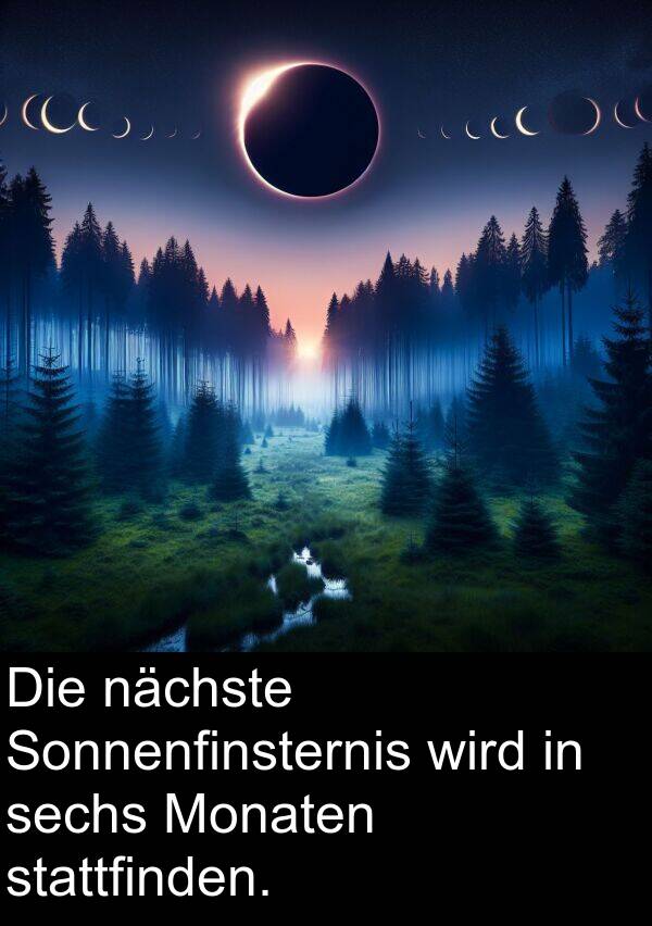 nächste: Die nächste Sonnenfinsternis wird in sechs Monaten stattfinden.