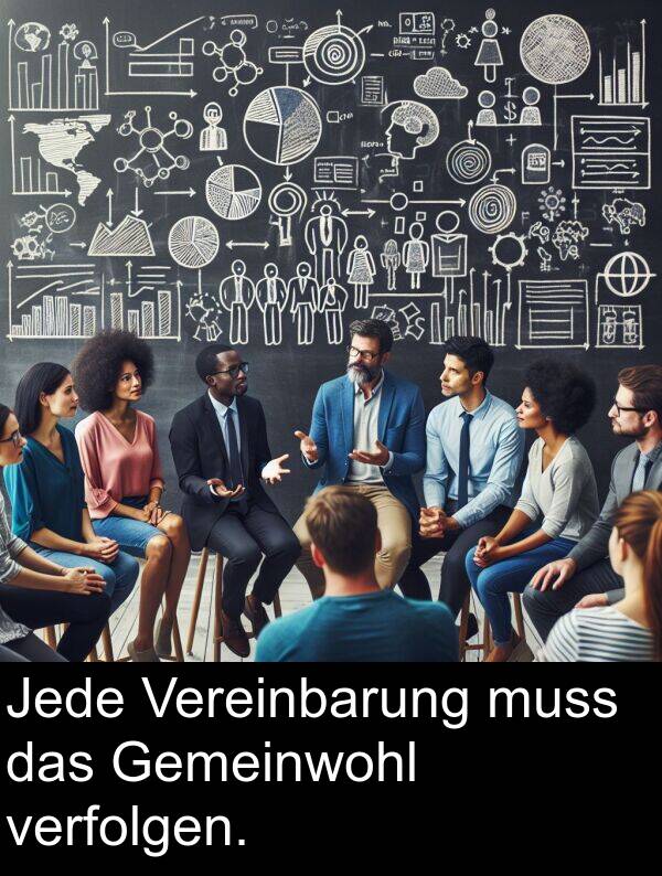 Vereinbarung: Jede Vereinbarung muss das Gemeinwohl verfolgen.