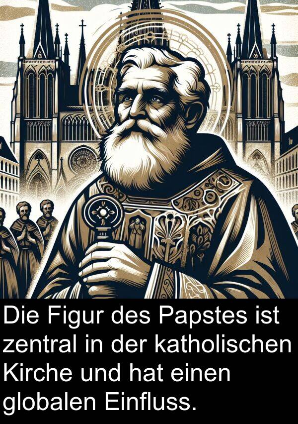 Figur: Die Figur des Papstes ist zentral in der katholischen Kirche und hat einen globalen Einfluss.