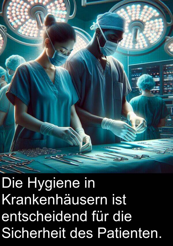 Patienten: Die Hygiene in Krankenhäusern ist entscheidend für die Sicherheit des Patienten.