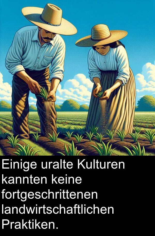 fortgeschrittenen: Einige uralte Kulturen kannten keine fortgeschrittenen landwirtschaftlichen Praktiken.