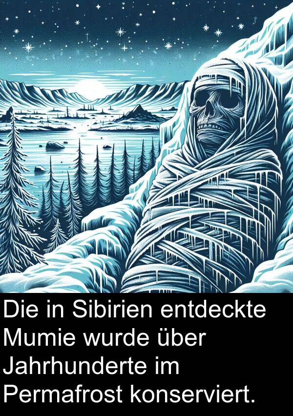 Jahrhunderte: Die in Sibirien entdeckte Mumie wurde über Jahrhunderte im Permafrost konserviert.