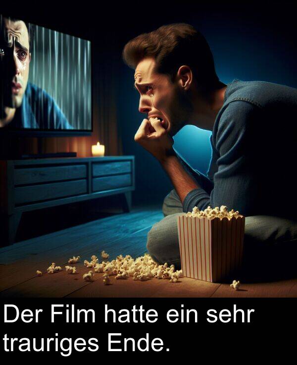 ein: Der Film hatte ein sehr trauriges Ende.