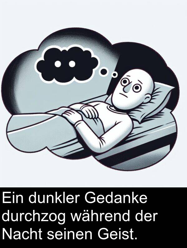 dunkler: Ein dunkler Gedanke durchzog während der Nacht seinen Geist.