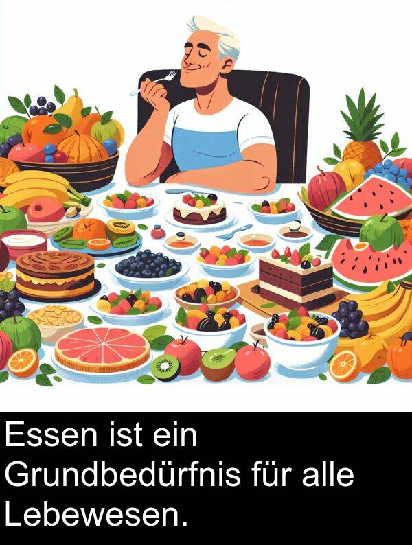 für: Essen ist ein Grundbedürfnis für alle Lebewesen.